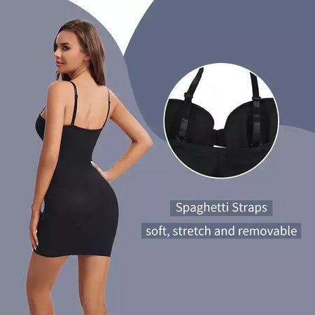 Wechery mulher roupas tubo de estiramento emagrecimento corpo shapewear controle deslizamento coxa comprimento roupa interior branco festa à noite vestidos midi