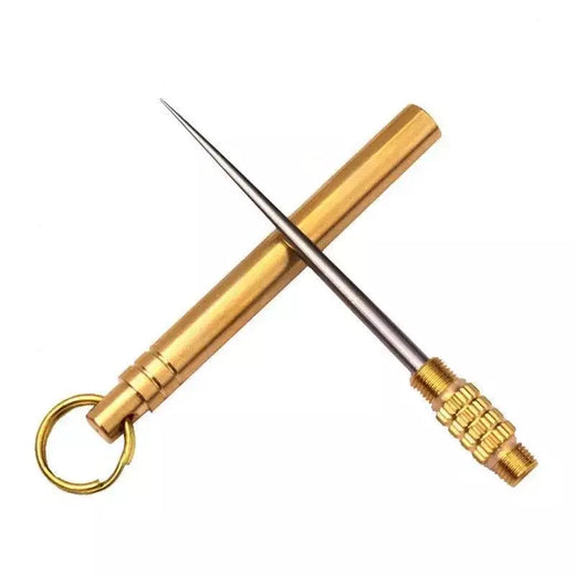 Palito de bolso ao ar livre titânio edc portátil mini palito de frutas garfo ferramenta acampamento tubo palito é mais durável do que fio dental