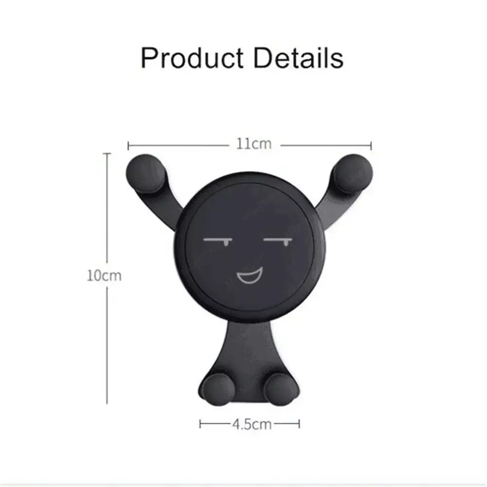 Suporte de telefone para carro por gravidade, clipe de ventilação de ar, suporte para smartphone, gps, para iphone, huawei, samsung, xiaomi, suporte universal para carro