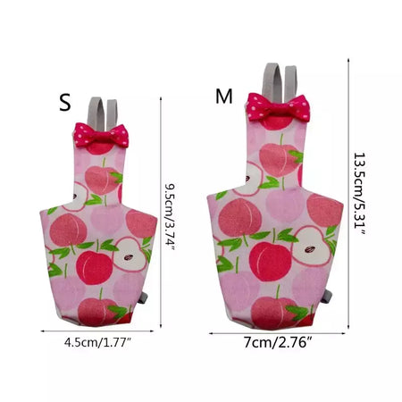 Papagaio fralda com laço bonito colorido fruta floral cockatiel pombos pequeno médio grande aves de estimação vôo terno roupas lavável