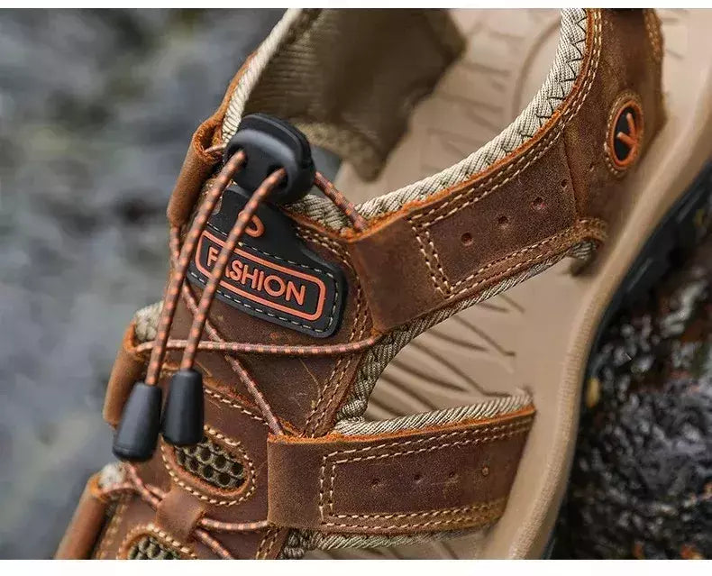 2024 sapatos masculinos de couro verão novo tamanho grande sandálias masculinas sandálias de moda chinelos tamanho grande 38-47 ?