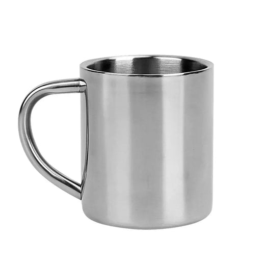 Double Wall Anti Scalding Coffee Mug, Copo de bebida inoxidável portátil isolado, Aço potável, Polimento Beer Tea Juice, 220ml