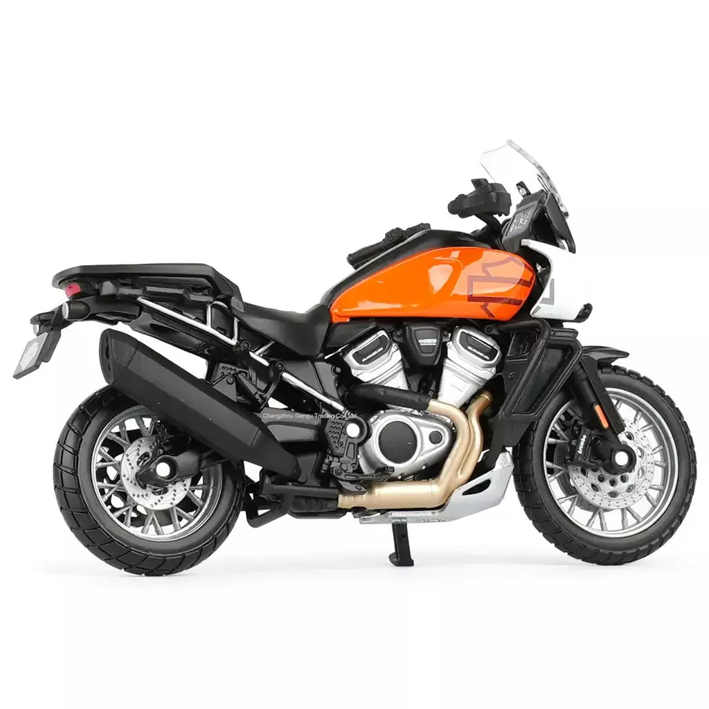 Maisto 1:18 Harley Davidson 2021 Pan America 1250 Veículos fundidos colecionáveis Hobbies Modelo de motocicleta Brinquedos