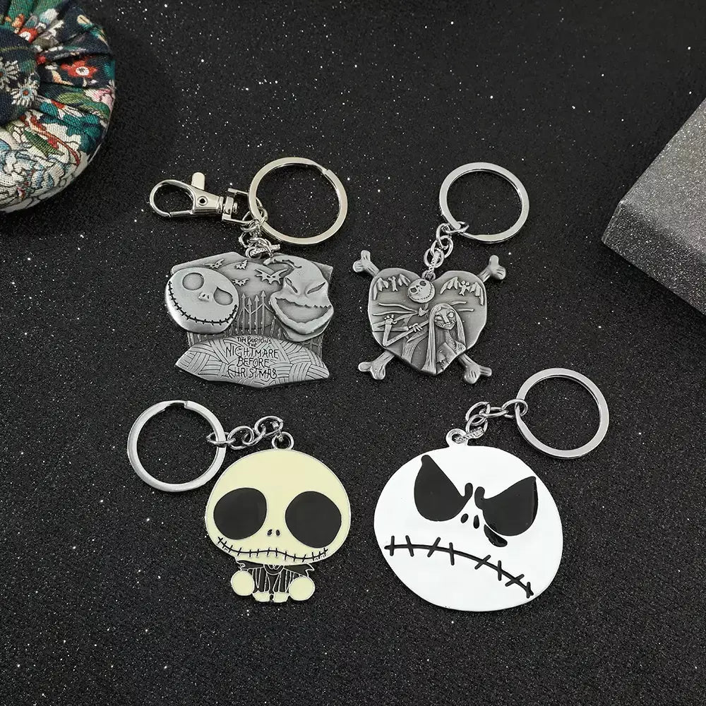 Disney o pesadelo antes do natal chaveiro filme figura jack skellington chaveiros masculino férias jóias acessórios
