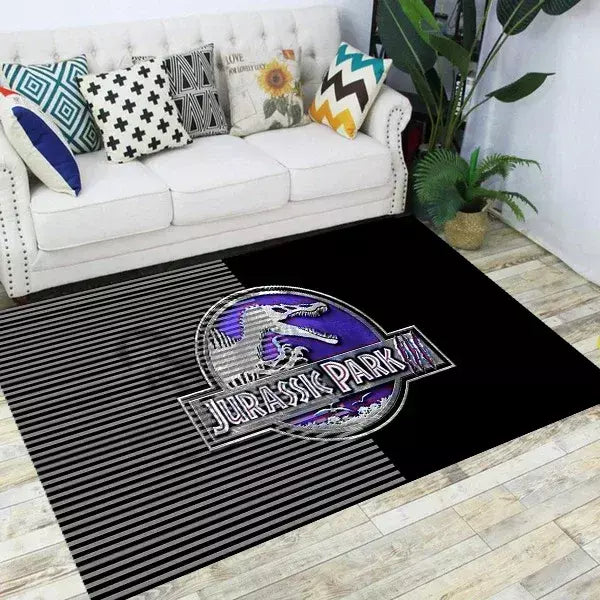 Jurassic park dinossauro dos desenhos animados tapetes antiderrapante área para sala de estar quarto pé almofada decoração, criança jogo tapete