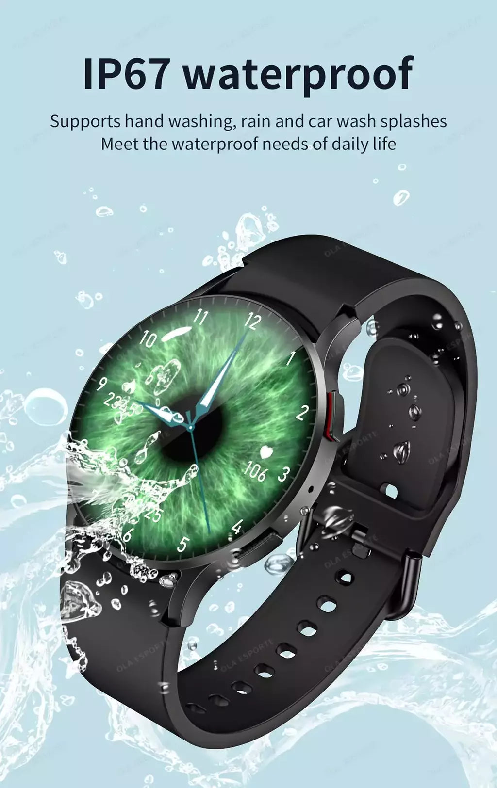 Samsung-Galaxy Smartwatch para homens e mulheres, monitoramento de saúde AMOLED, relógio impermeável, assistente de voz, chamada Bluetooth, relógio inteligente, 2022