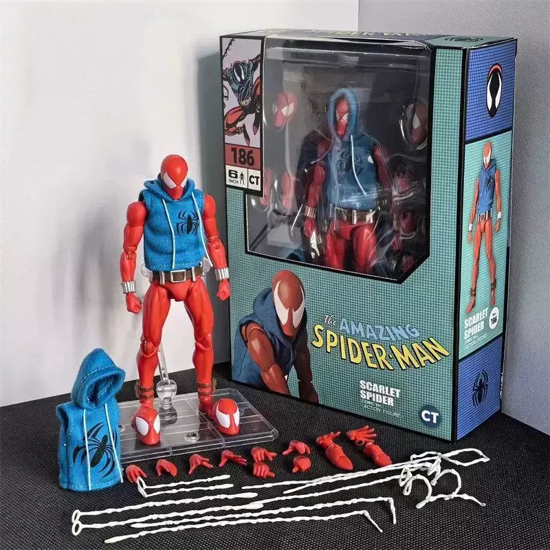 Ct brinquedos homem aranha mafex 185 clássico traje anime figura ver milhas morales 2099 homem-aranha figura de ação estatueta brinquedos crianças presente