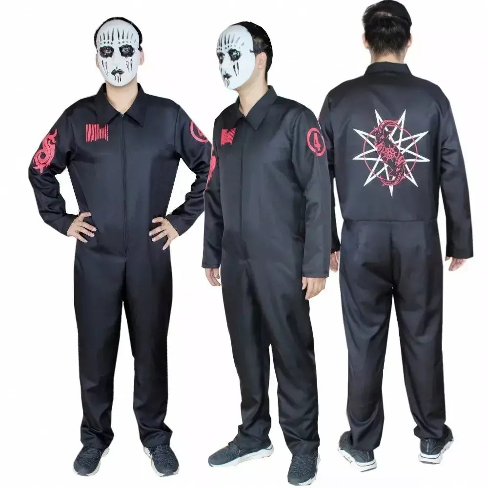 Macacão Slipknot masculino sem máscara, Fantasia Cosplay Festa Carnaval Halloween, adulto