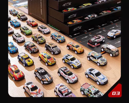 48 peças conjuntos de carros de liga metálica, modelos de carros de brinquedo, carros de corrida de carros de lata, modelos de carros clássicos, presentes de Natal
