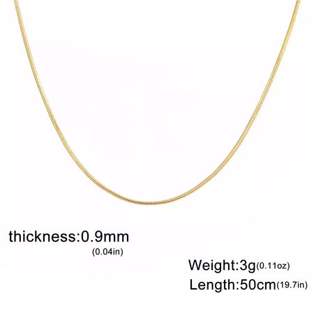 My Shape Rodada Cobra Cadeia Colar para Mulheres Homens Aço Inoxidável Link Cadeia 0.9mm 1.2mm 2mm Cadeia Gargantilha Moda Jóias Presentes