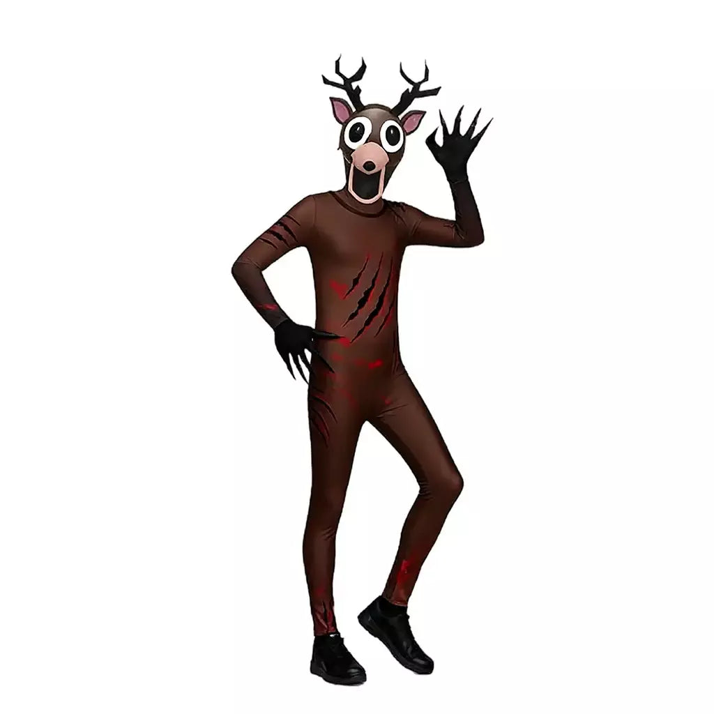 99 noites na floresta veados crianças cosplay traje animal veado coruja cosplay macacão trajes de festa de halloween para adultos crianças