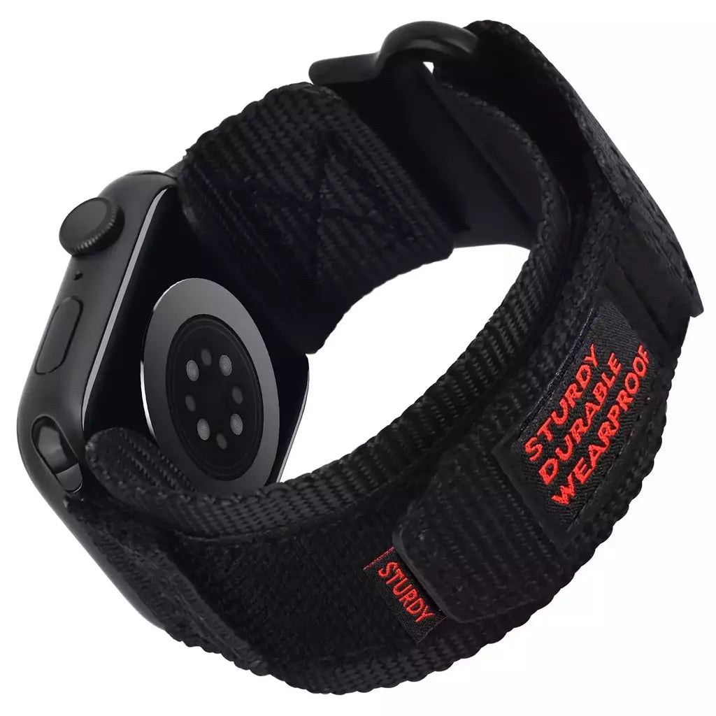 Banda de tecido de nylon para Apple Watch, compatível com as séries 9, 8, 7, 6, 5, 4, SE, Ultra2, 3, projetada para caber, 49mm, 42mm, 44 milímetros, 45 milímetros, 38 milímetros, 40 milímetros, 41 milímetros