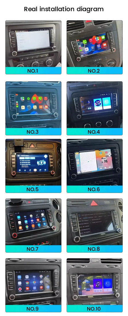 Android 13 sem fio carplay auto carro multimídia player tela ips gps wifi 7/8/9 ''rádio do carro para vw passat golf polo jetta skoda