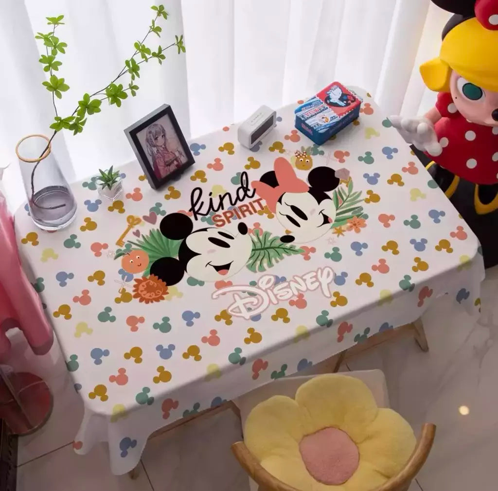 Toalha De Mesa Mickey Mouse Dos Desenhos Animados Da Disney Para Crianças, Mesa De Jantar Americana, Toalha De Mesa De Café Retro, Toalha De Mesa Quadrada