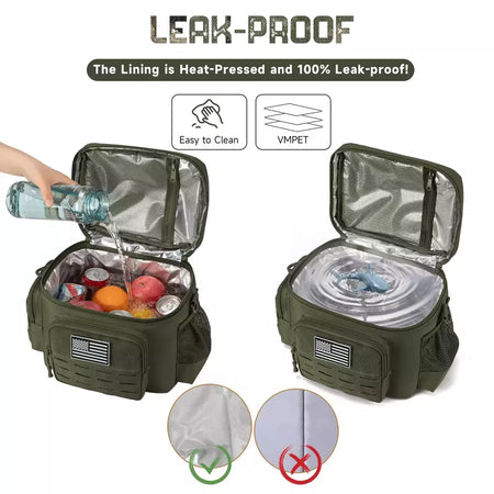 Heavy Duty Tactical Lunch Box para Homens, À Prova de Vazamentos, Isolado, Durável, Saco Térmico, Refeição, Camping, Piquenique, Trabalho
