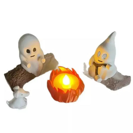 1 conjunto de halloween fantasma fogueira decoração assustador festa ao ar livre casa assombrada adereços assustador quintal cena reunião decoração presente