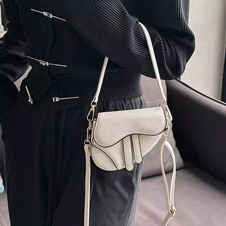 Sacos portáteis do mensageiro do ombro único para mulheres, bolsa crossbody de couro, bolsa simples, bolsas sela