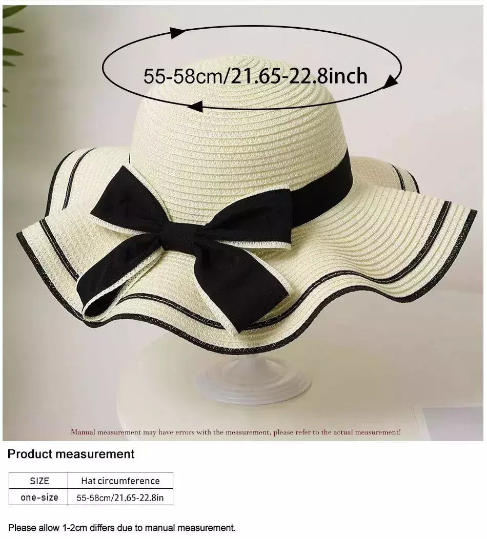 Chapéu de palha praia verão feminino, rosto fresco cobrindo, chapéu de sol versátil de viagem, sombrinha