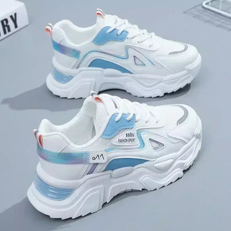 2025 tênis feminino plataforma sapatos planos mulher sapatos verdes formadores casuais senhoras tênis grossos sapatos femininos