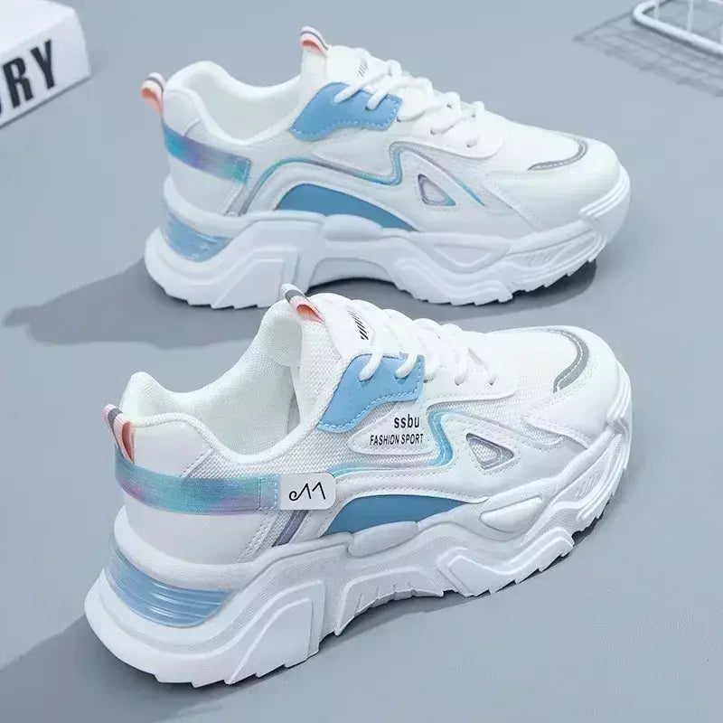 2025 tênis feminino plataforma sapatos planos mulher sapatos verdes formadores casuais senhoras tênis grossos sapatos femininos