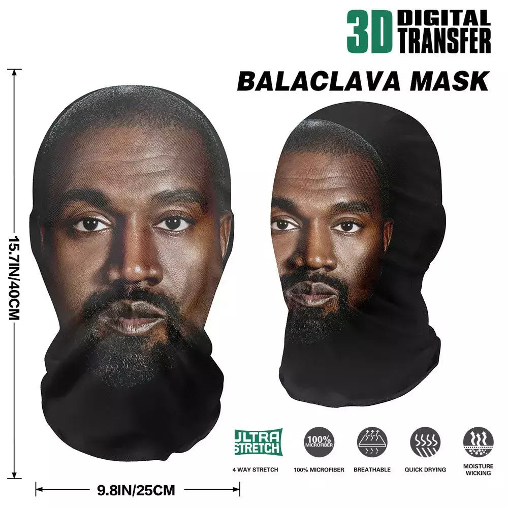 Máscara facial completa celebridade bola-jogo estrela máscara facial simulação kanye shiesty malha máscara para homens fontes de festa cosplay adereços novel