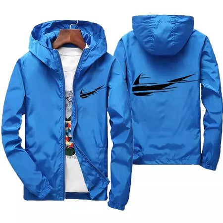 Jaqueta impermeável com capuz masculino, blusão, outwear masculino, streetwear casual, roupas da moda, primavera, outono, 2024
