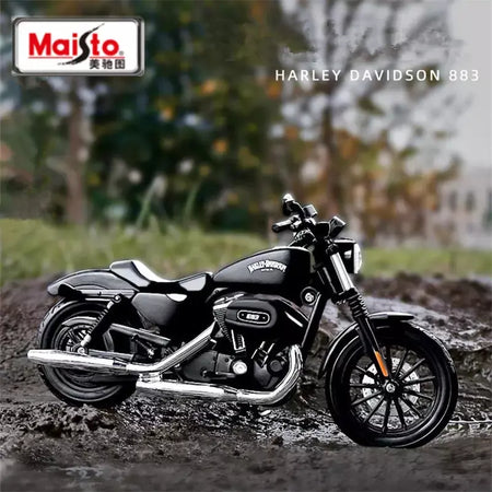 Maisto 1:18 harley davidson sportster ferro 883 liga clássico modelo da motocicleta diecast metal motocicleta modelo crianças brinquedos presente