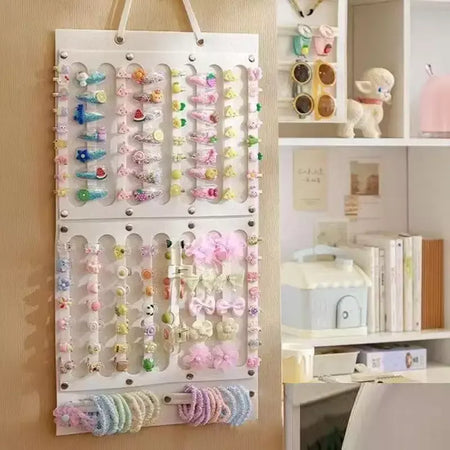 Acessórios para o cabelo pendurado organizador de armazenamento decoração de parede arcos de cabelo armazenamento grampos de cabelo corda óculos organização armazenamento