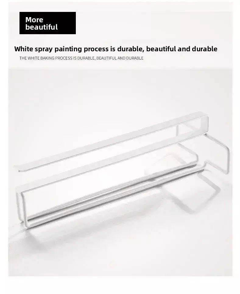 Suporte de vidro de vinho de metal sem perfuração - Rack de taças para armazenamento sob o armário Organização de cozinha Suprimentos de armazenamento de cozinha/bar