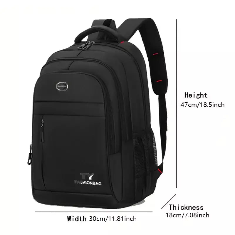 Mochila com zíper multicamadas, mochila de viagem de grande capacidade, mochila para homens e mulheres, mochila para computador de negócios, estudante b
