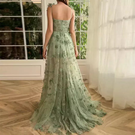 Vestido de renda linha A, alta qualidade, até o chão, trem de capela, boêmio, design real, tamanho grande, vestido de noite, estilo vintage, elegante