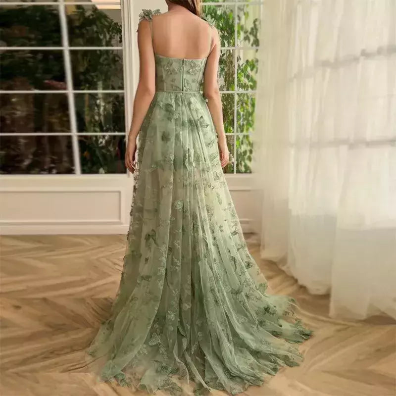 Vestido de renda linha A, alta qualidade, até o chão, trem de capela, boêmio, design real, tamanho grande, vestido de noite, estilo vintage, elegante