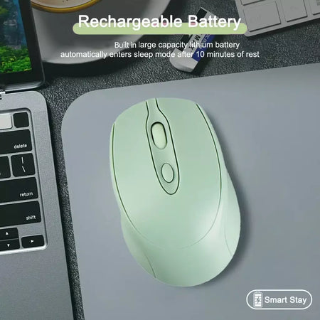 Rato de jogo sem fio recarregável 2.4g bluetooth-mouse sem fio usb silencioso gamer ratos para computador portátil mac tablet