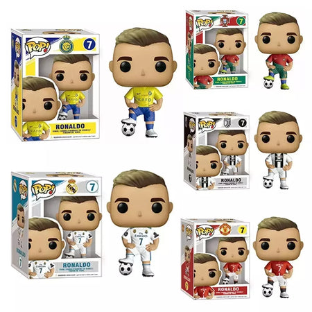 Ronaldo-Action Figure for Kids, Funko Pop, Portugal, Real Madrid, Juventus, Rivor, Manchester United, United, Vinil, Fã, Presentes de sonho, #7