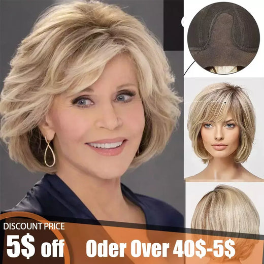 Marrom loira mista ombre cabelo humano perucas dianteiras do laço curto ondulado bob cabelo glolden loira remy peruca de cabelo humano para branco feminino diariamente