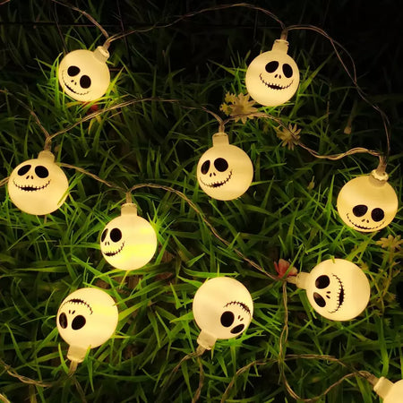 2025 decoração do dia das bruxas luzes da corda fantasma led espectro assustador luzes de fadas fantasmas bateria operado festa decoração interior 830