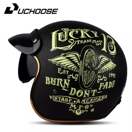 DOT Certificado Retro Capacete de Motocicleta Cafe Racer Rosto Aberto Casco Moto para Acessórios de Motocicleta Homens Cascos de Moto