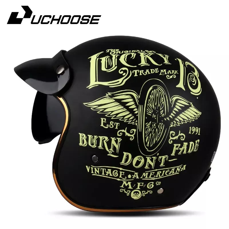 DOT Certificado Retro Capacete de Motocicleta Cafe Racer Rosto Aberto Casco Moto para Acessórios de Motocicleta Homens Cascos de Moto