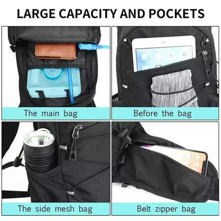 Caminhadas mochila impermeável poliéster resistente ao desgaste das mulheres dos homens trekking mochila em camadas saco de armazenamento esporte para exercício fitness