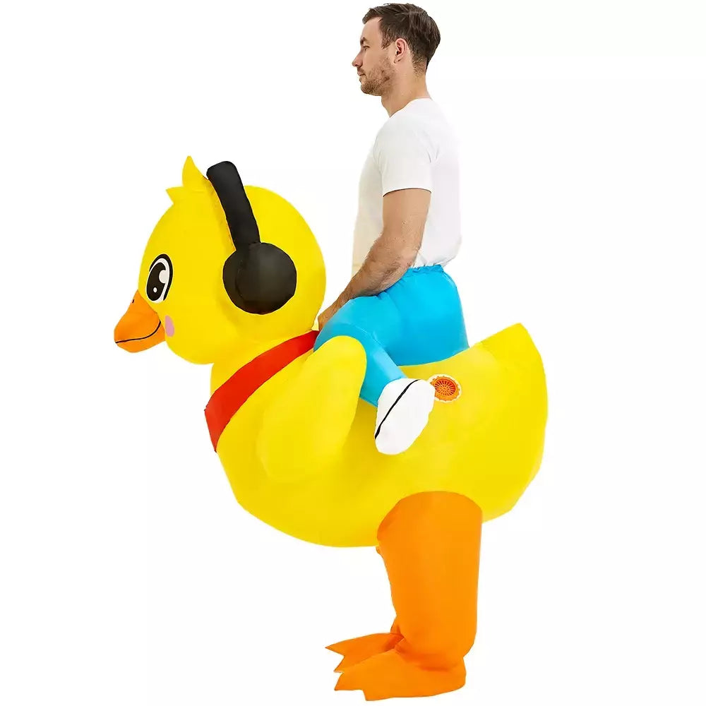 Adulto galo inflável traje engraçado unicórnio elk animais terno inflável halloween carnaval meio corpo explodir terno para cosplay