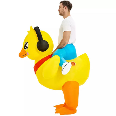 Adulto galo inflável traje engraçado unicórnio elk animais terno inflável halloween carnaval meio corpo explodir terno para cosplay