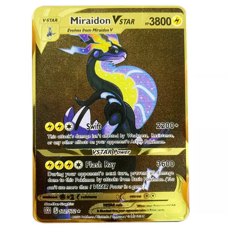 Pokemon English Metal Card Anime Pikachu Charizard Mewtwo Arceus Frog Flower Vmax GX Letters Game Collection Card Kids Toy Gifts