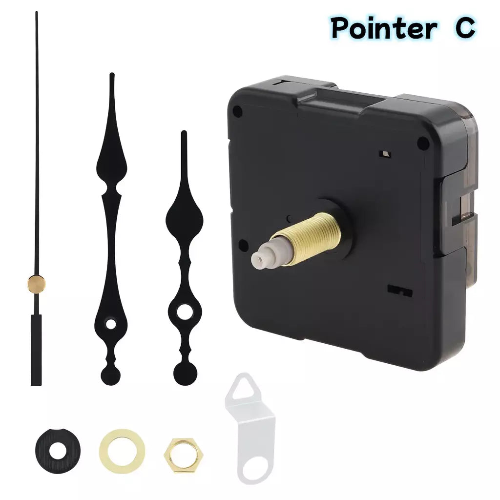 Mecanismo de relógio de parede silencioso, máquina de movimento de quartzo, mãos de parede, varredura silenciosa, segundo movimento com ponteiro, peças de reparo diy
