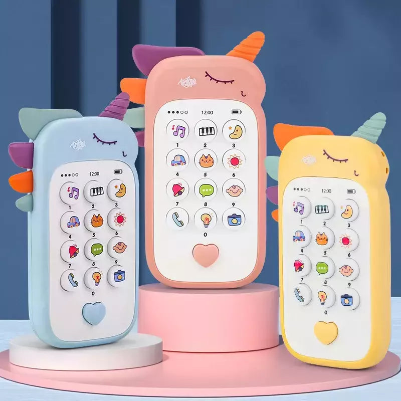 Baby's Music Sound Phone Brinquedo, telefone, dormindo, mordedor, simulação, infantil, educação precoce, presentes para crianças