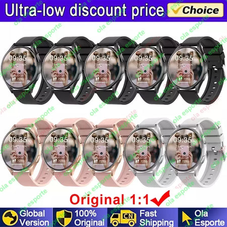 Samsung-Galaxy Smartwatch para homens e mulheres, monitoramento de saúde AMOLED, relógio impermeável, assistente de voz, chamada Bluetooth, relógio inteligente, 2022