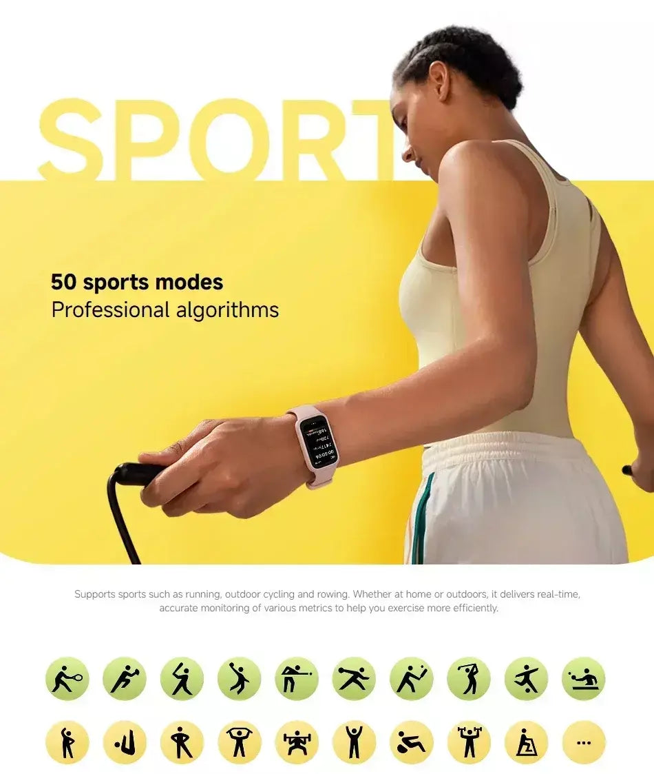 Versão global Xiaomi Smart Band 9 Active 1.47 ''Display 5ATM Modo de vida útil da bateria de 18 dias Monitoramento de saúde e fitness durante todo o dia