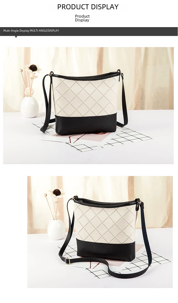 Bolsa de ombro única padrão floral para mulheres, Bolsa de balde pequena, Superfície macia, Material PU, Bolsa Crossbody elegante para senhoras