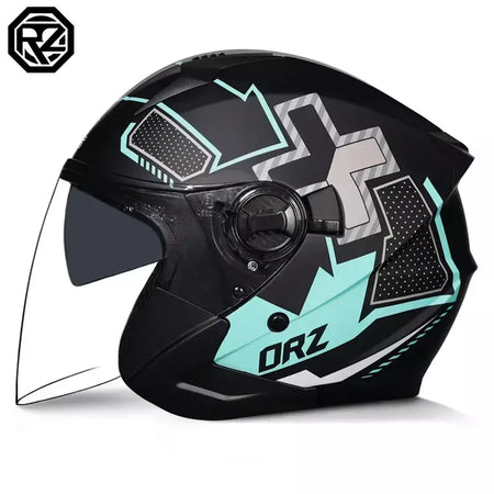 2025 mais recente capacete da motocicleta de alta qualidade metade cobrindo lente dupla cascos para motos masculino feminino casal capacetes de moto