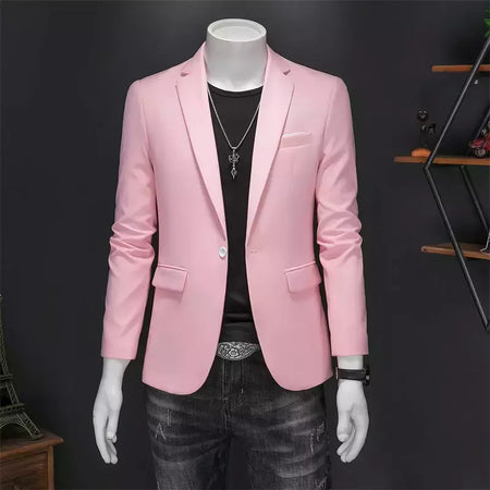 Blazer Casual de Negócios Masculino, Jaqueta Monocromática, Casacos Oversize, Smoking Masculino, Roupas de Marca, Roupas de Trabalho, Plus Size M-6XL