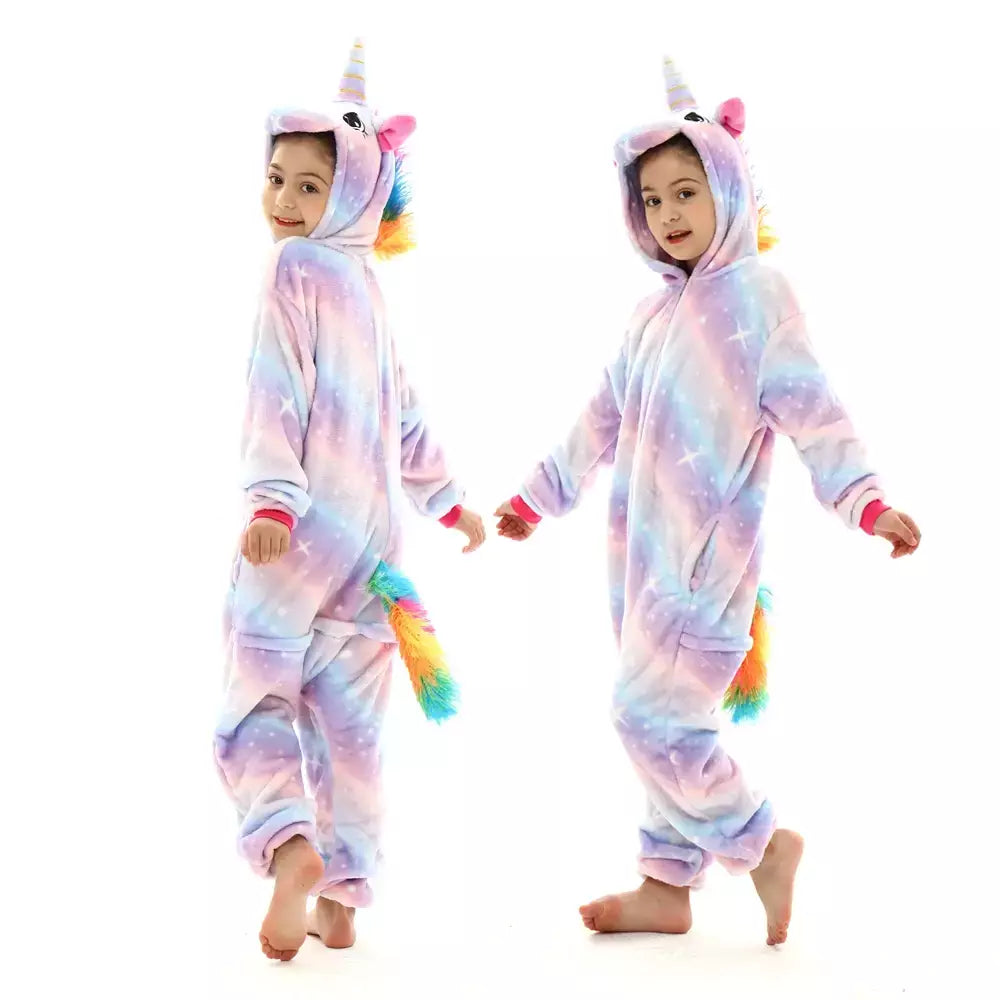 Miniso Cosplay Costumes para crianças, pijama animal, ponto, dinossauro, panda, unicórnio, kigurumi, halloween, meninos, meninas, crianças